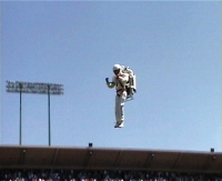 The jetpack in flight.